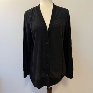 MICHAEL Michael Kors Women's Black Cardigan Sweater XL Long Sleeve V-Neck